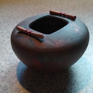 Signed Raku Vase - Lorene Senesac